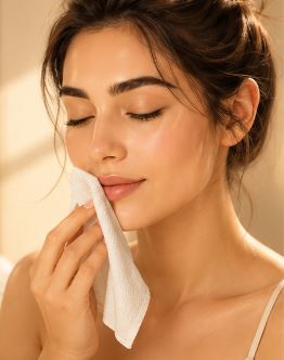 تمیز کردن لب‌ها