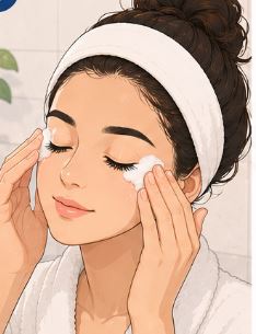 ماساژ ملایم پلک و مژه