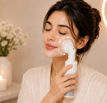 ماساژ با برس سیلیکونی
