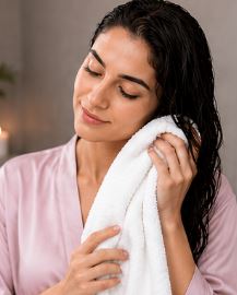 گرفتن آب اضافه موها