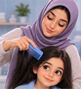 شانه کردن موها